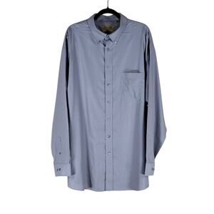 Gold Label Non Iron Dress Shirt Men’s 3XT Light Blue Button Down Long Sleeve